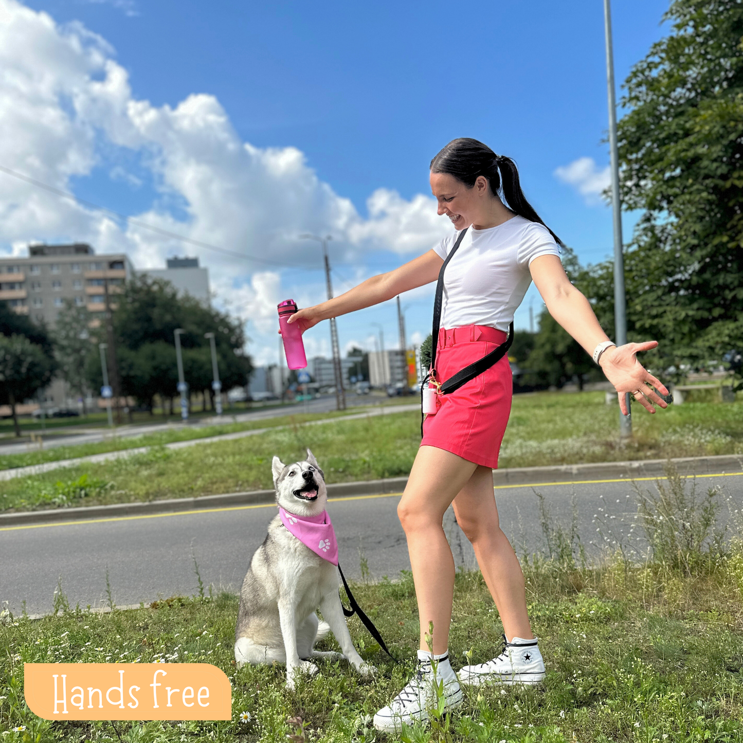 Handmade hands-free leash