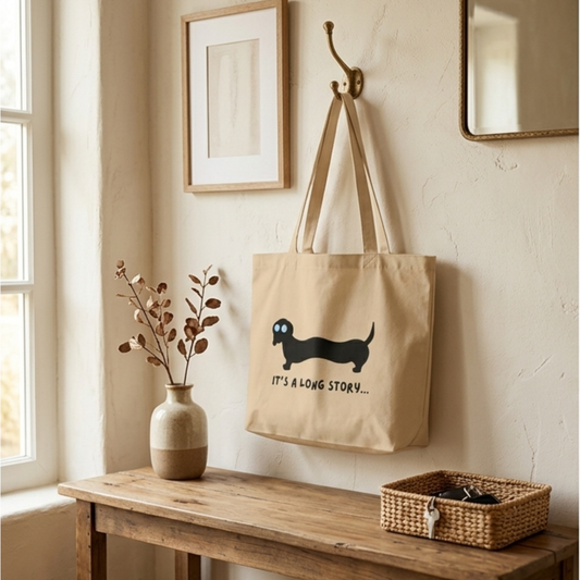 Dachshund Large Organic Tote Bag
