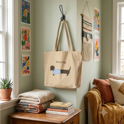 Dachshund Large Organic Tote Bag
