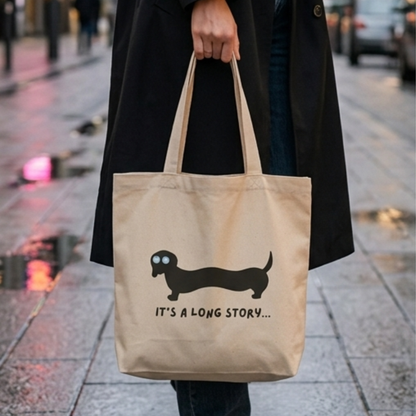 Dachshund Large Organic Tote Bag