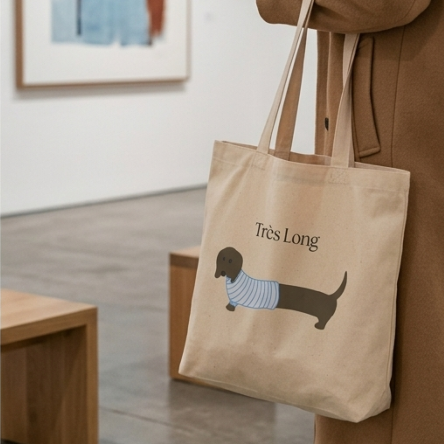 Dachshund Large Organic Tote Bag